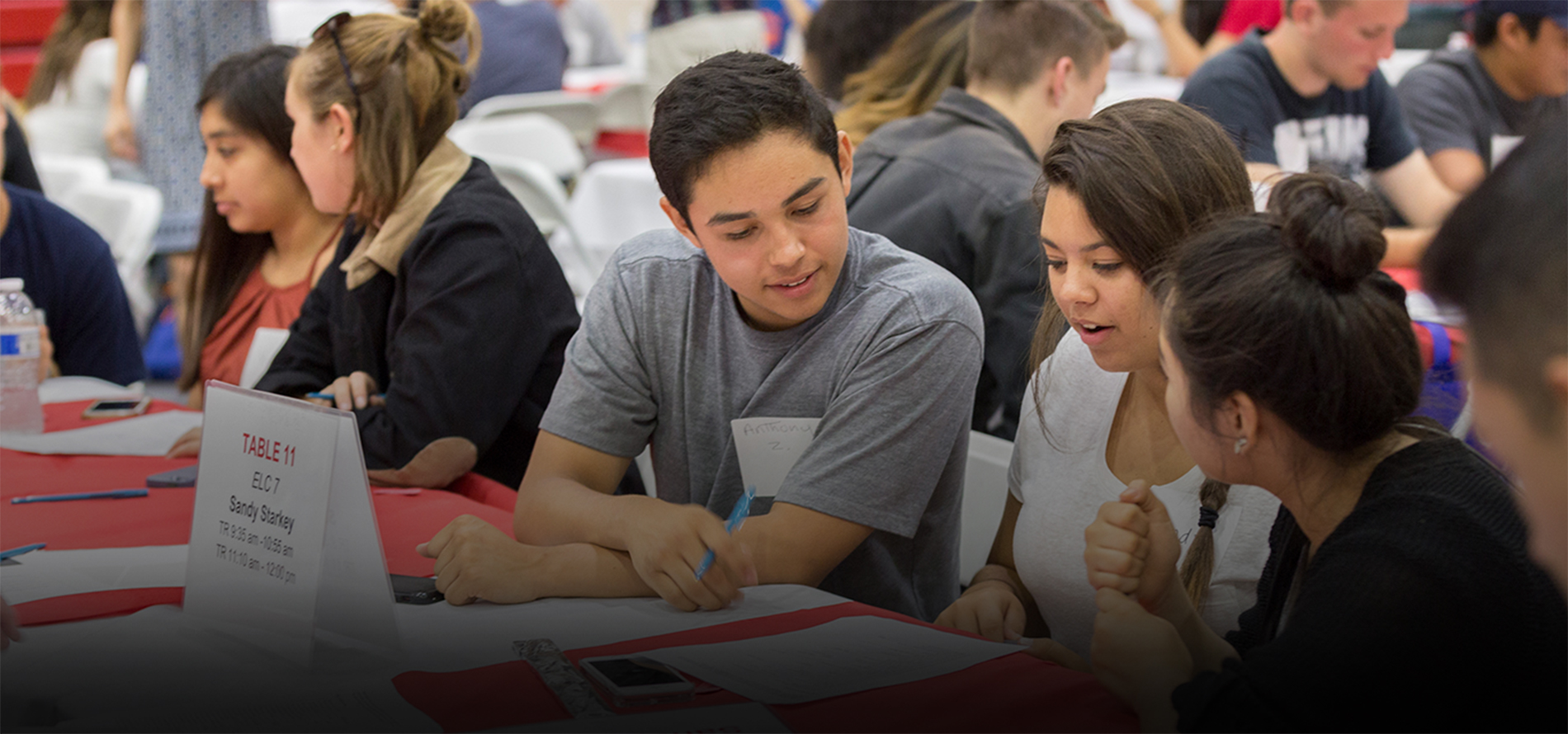 Students at event